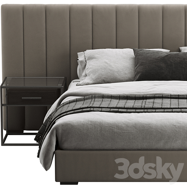 RH Modena Bed 3DS Max Model - thumbnail 2