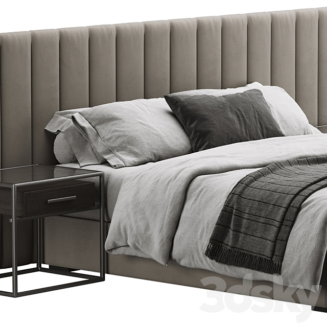 RH Modena Bed 3DS Max Model - thumbnail 3