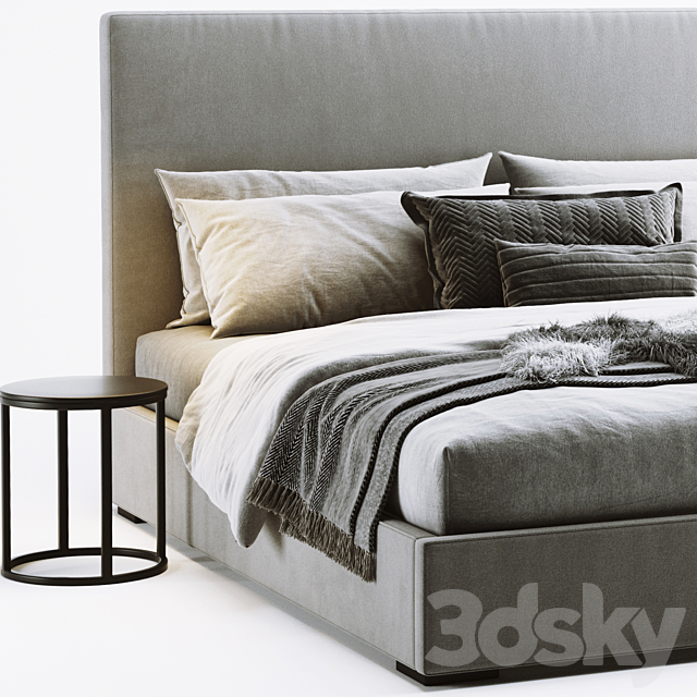 RH Modena Bed 3DS Max Model - thumbnail 3