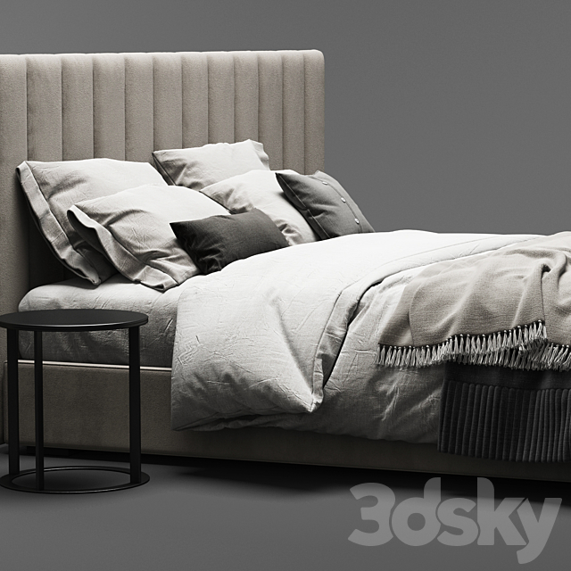 RH Modena Bed 3DS Max Model - thumbnail 3