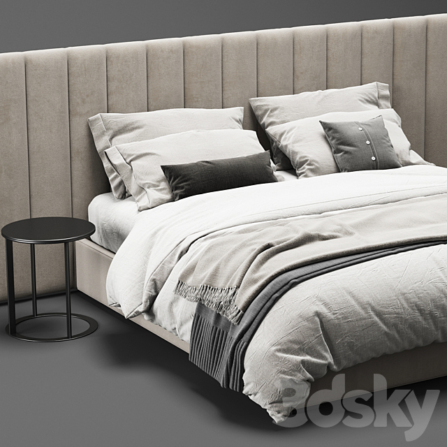 RH Modena Bed 3DS Max Model - thumbnail 4