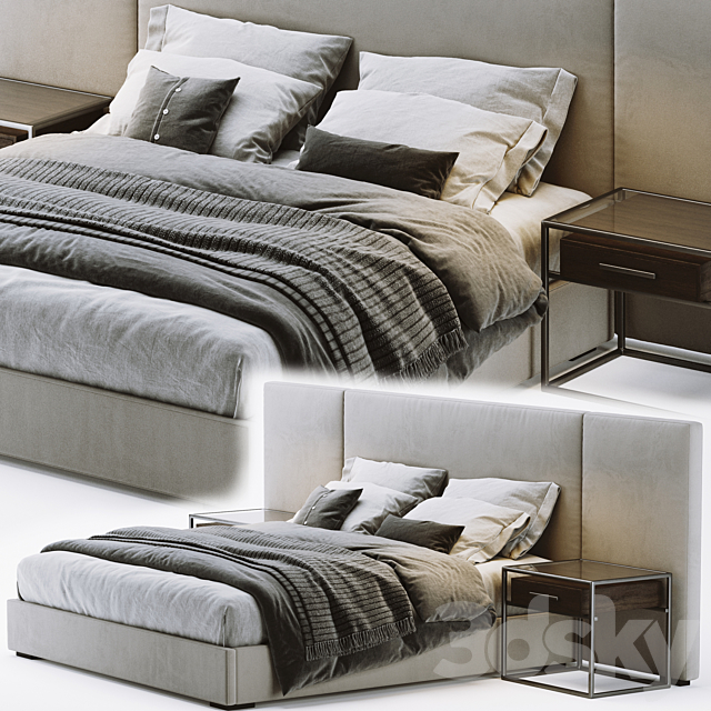 RH Modena Bed 3DSMax File - thumbnail 2