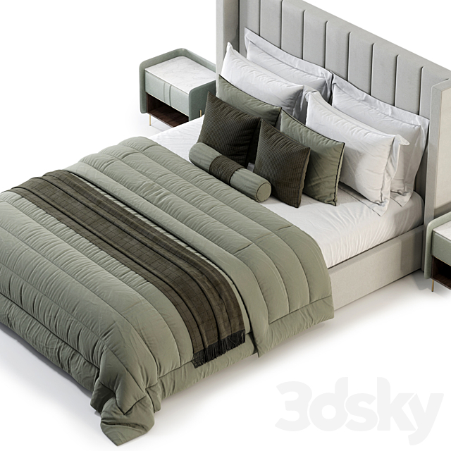 RH MODENA VERTICAL BED 3DS Max Model - thumbnail 6