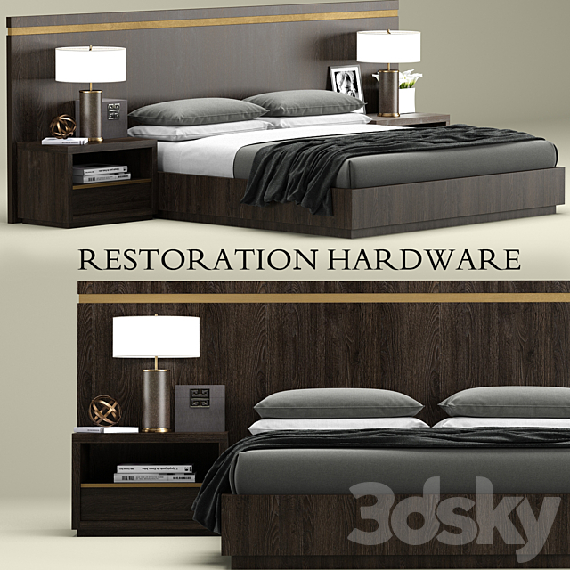 RH Modern Bezier bed 3DSMax File - thumbnail 1