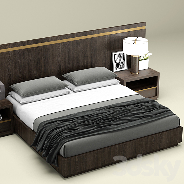 RH Modern Bezier bed 3DSMax File - thumbnail 2