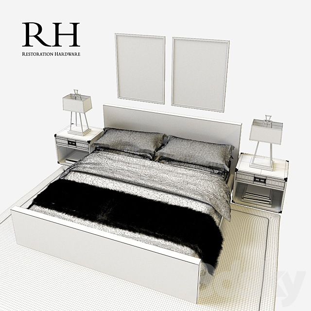 RH MODERN DESMOND BEDROOM SET 3ds Max - thumbnail 3