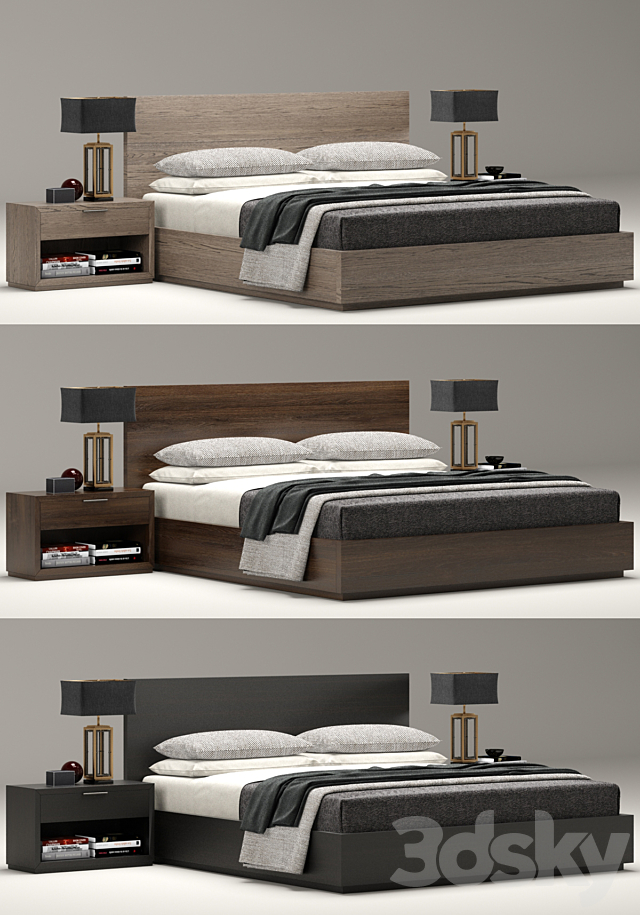 RH Modern Machinto bed 3DSMax File - thumbnail 2