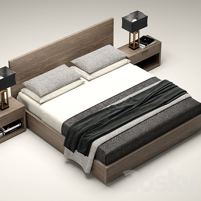 RH Modern Machinto bed 3DSMax File - thumbnail 3