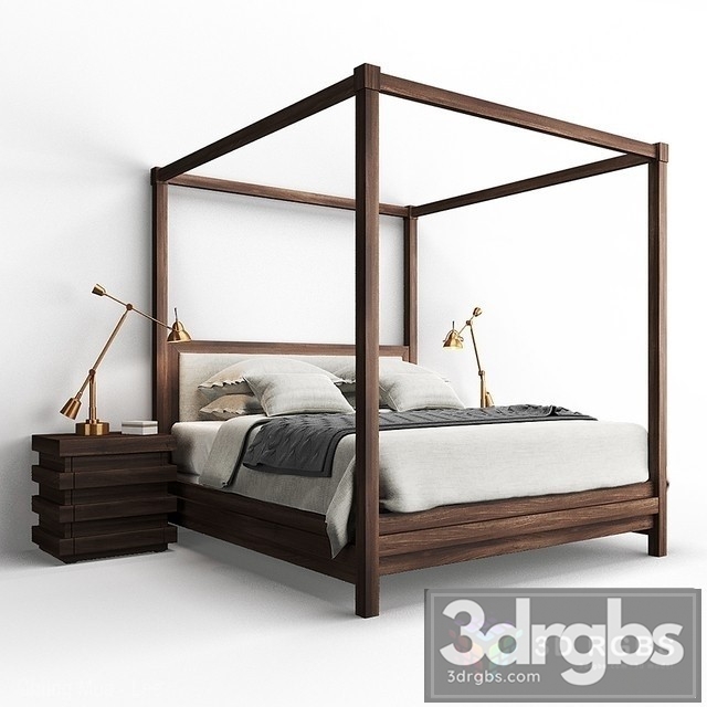 RH Stacked Bed 3dsmax Download - thumbnail 1