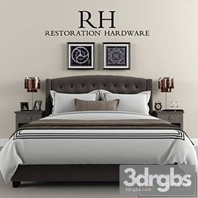 RH Warner Bed 3dsmax Download - thumbnail 1