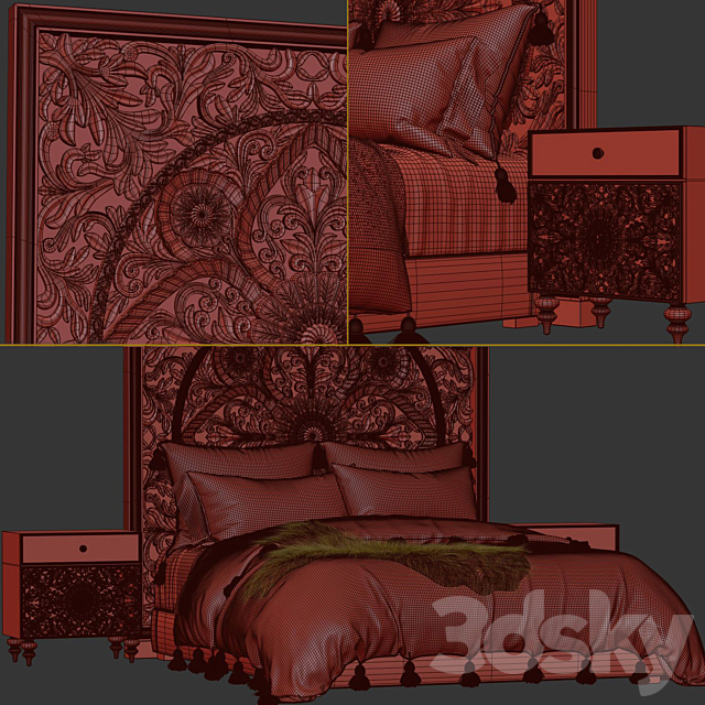 RHTEEN BED 3DS Max Model - thumbnail 7