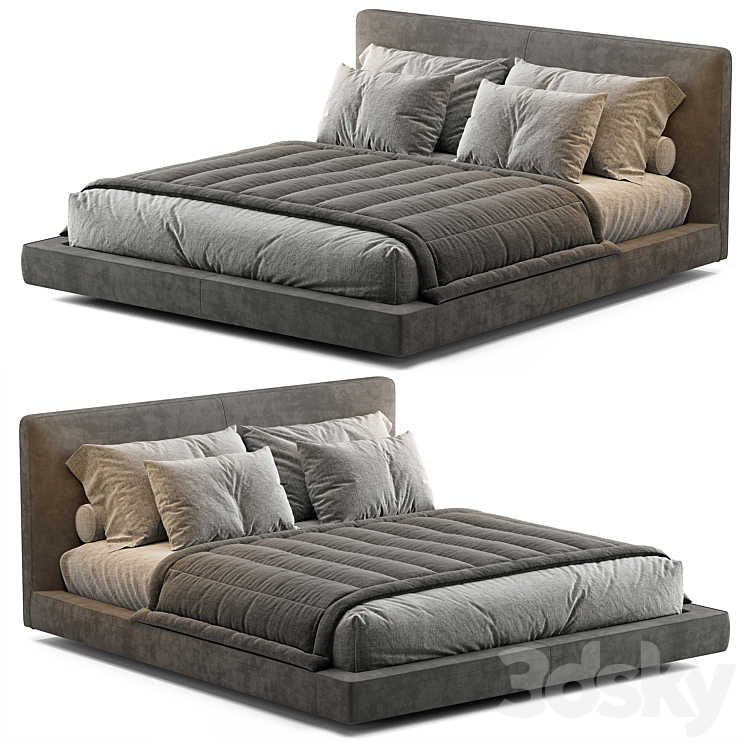 RICHARD BED BY B&B ITALIA 3DS Max Model - thumbnail 2