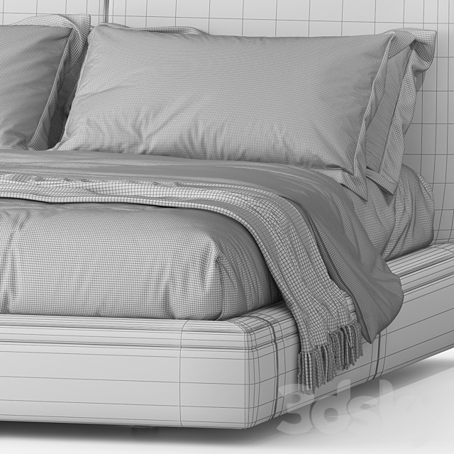 RICHARD BED BY B&B ITALIA 3DS Max Model - thumbnail 4