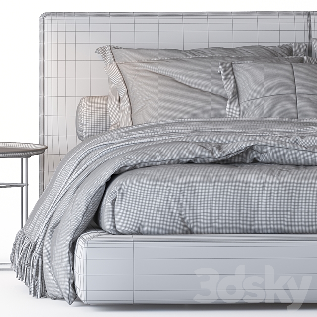 Richard bed by B&B Italia 3DSMax File - thumbnail 4