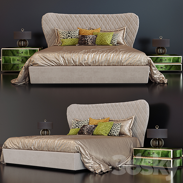 Roberto Cavalli Grace bed 3DSMax File - thumbnail 1