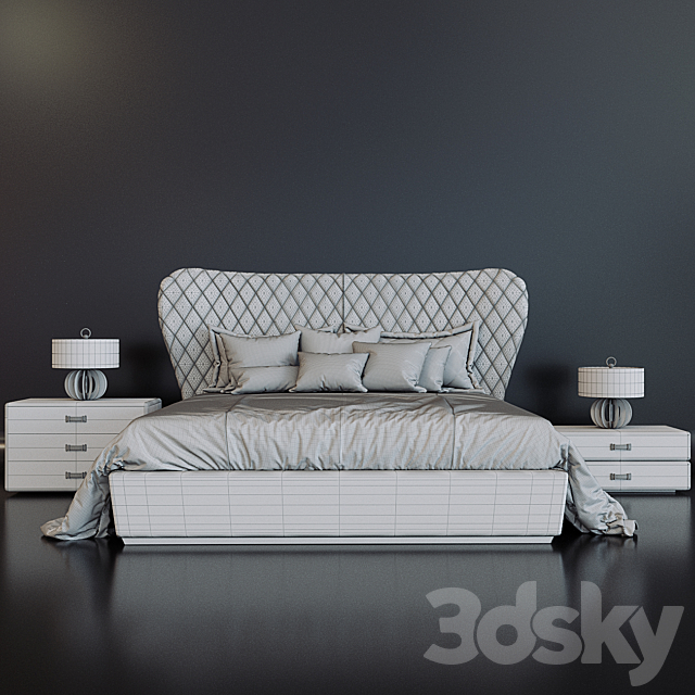 Roberto Cavalli Grace bed 3DSMax File - thumbnail 3