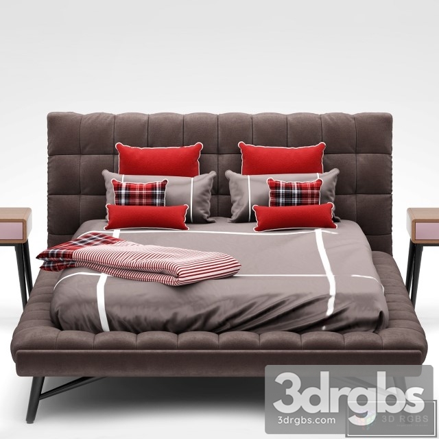 Roche Bobois Lit Bed 3dsmax Download - thumbnail 1