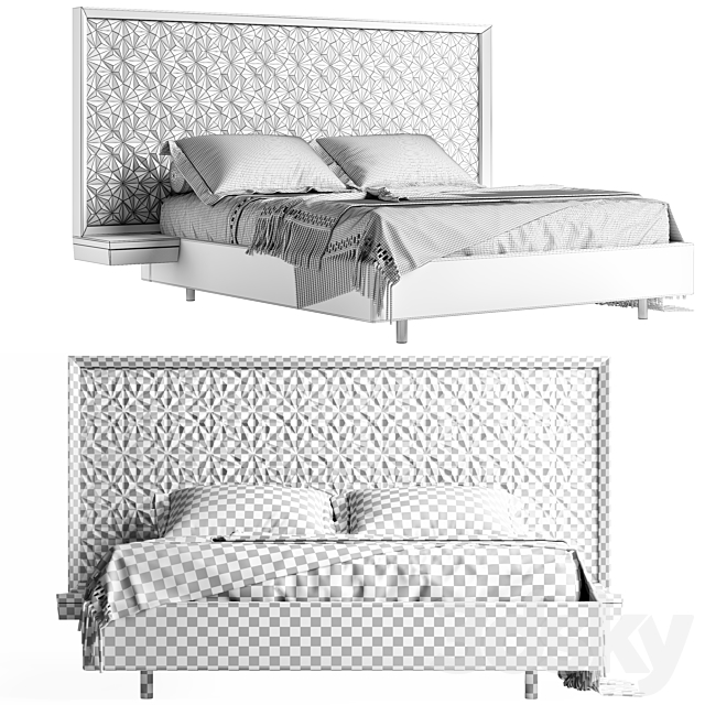 Roche Bobois Rosace Bed 3DSMax File - thumbnail 3