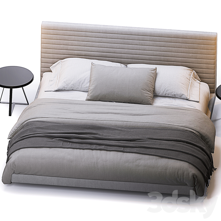 Roger bed by Minotti 3DS Max Model - thumbnail 2