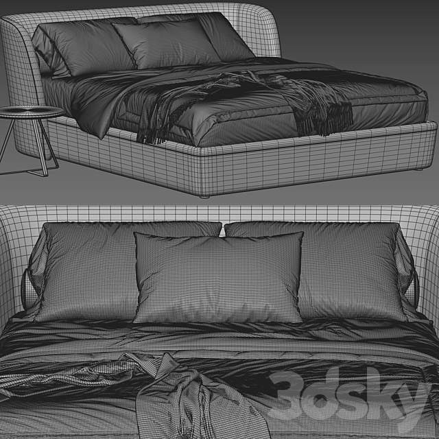 Rolf Benz Tondo Bed 3DSMax File - thumbnail 3