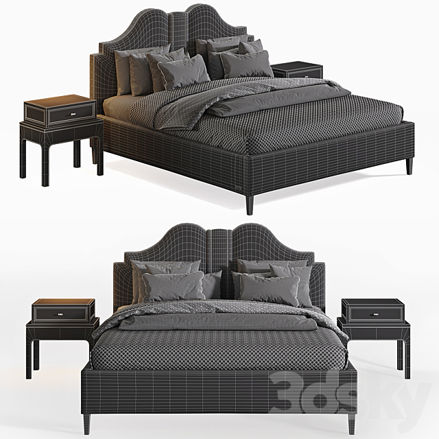 ROOMA design & furniture Bed “Wings by A. Belotserkovets” 3DSMax File - thumbnail 2