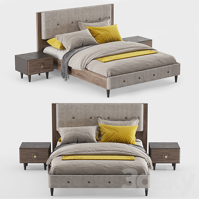 Rosa bed 3DSMax File - thumbnail 1