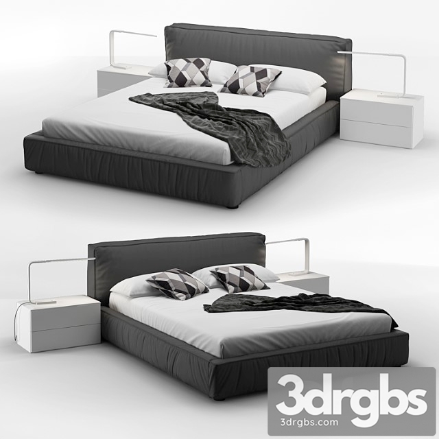 Rossetto twist platform bed 2 3dsmax Download - thumbnail 1