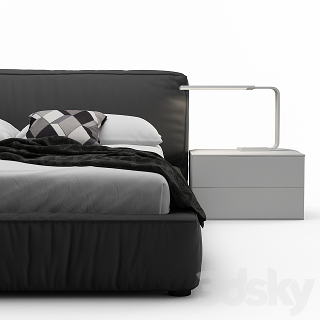 Rossetto Twist Platform Bed 3ds Max - thumbnail 2