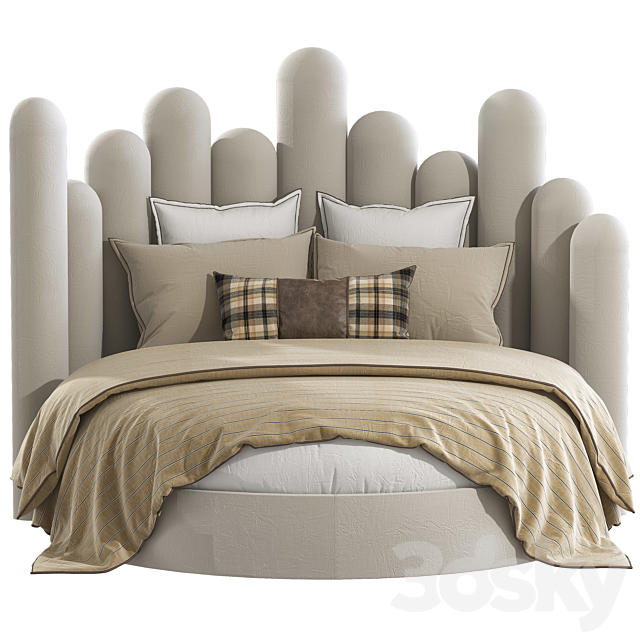 Round bed 2 3DSMax File - thumbnail 1