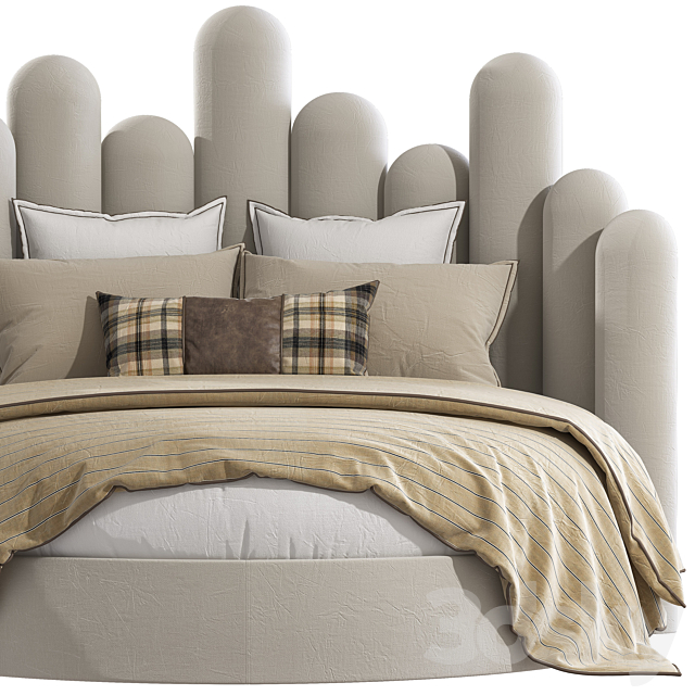 Round bed 2 3DSMax File - thumbnail 3