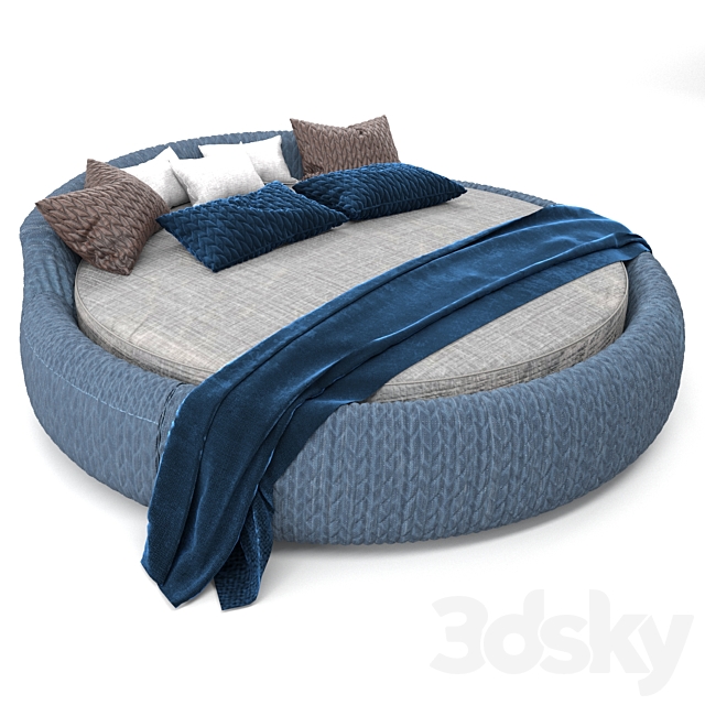 Round bed 3DSMax File - thumbnail 1