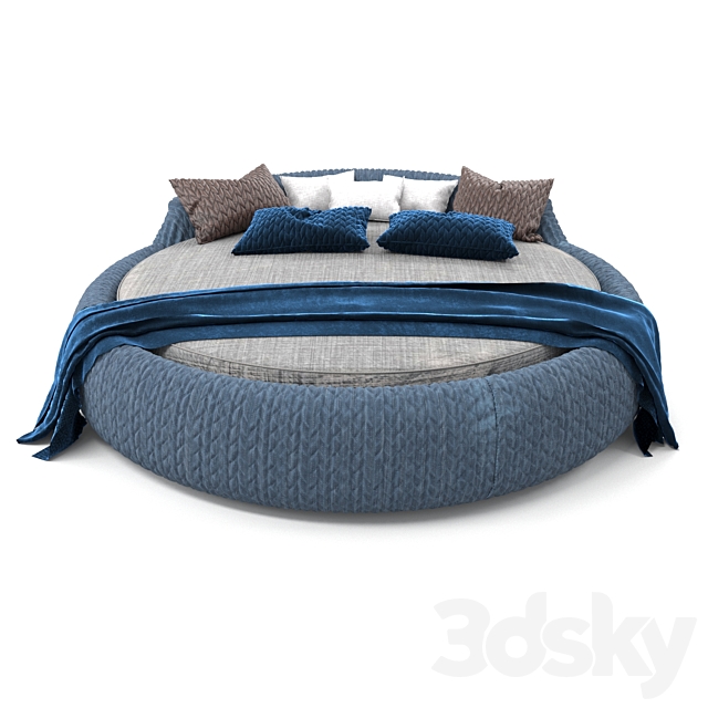 Round bed 3DSMax File - thumbnail 2