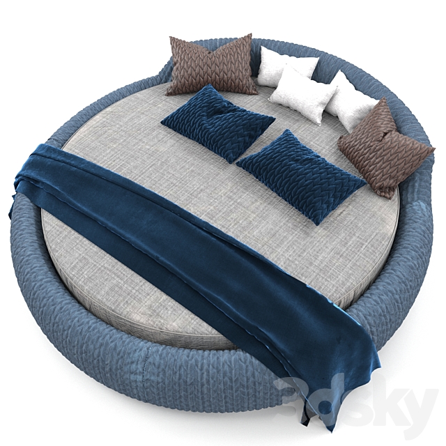 Round bed 3DSMax File - thumbnail 3