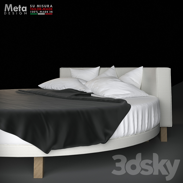 Round bed Meta Design Collection Globe 3DSMax File - thumbnail 2