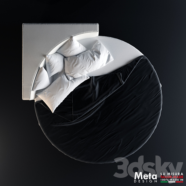 Round bed Meta Design Collection Globe 3DSMax File - thumbnail 3