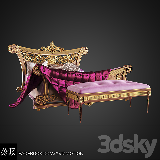 Royal Bed 3DSMax File - thumbnail 1