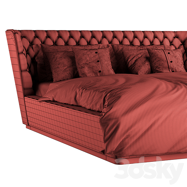 Royce furman bed 3DS Max Model - thumbnail 5