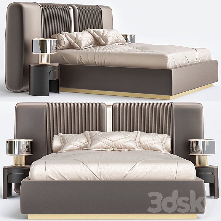 Rugiano Beds 3DS Max Model - thumbnail 3