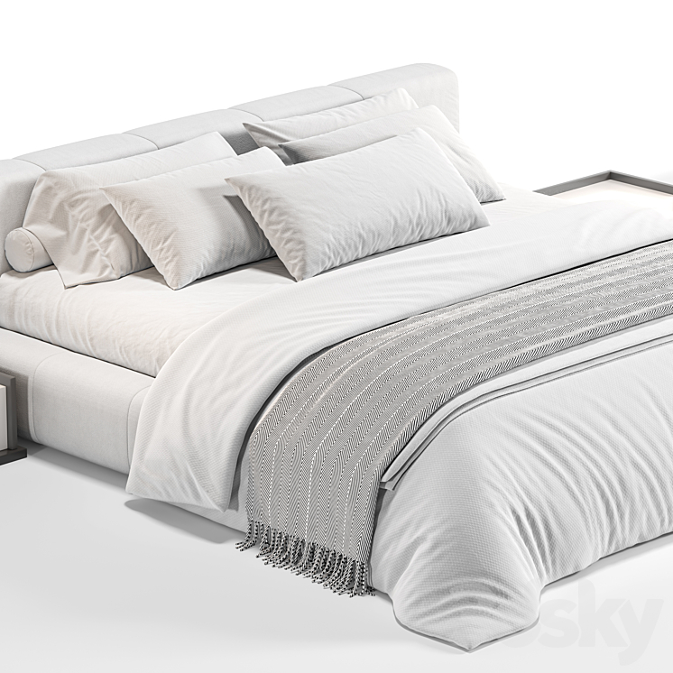 Saba Italia Pixel Bed 3DS Max Model - thumbnail 2