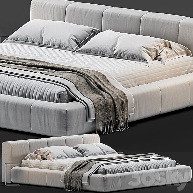 Saba Italia Pixel Bed 3DS Max Model - thumbnail 1