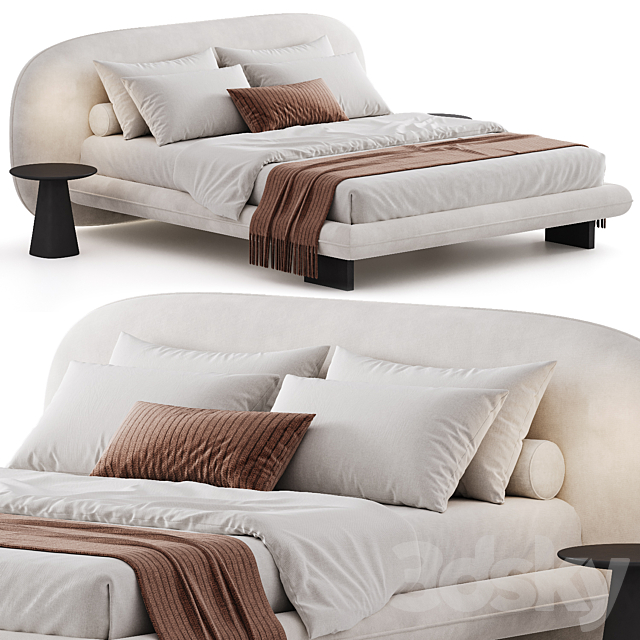 Saba Italia Wabi Bed 3ds Max - thumbnail 1