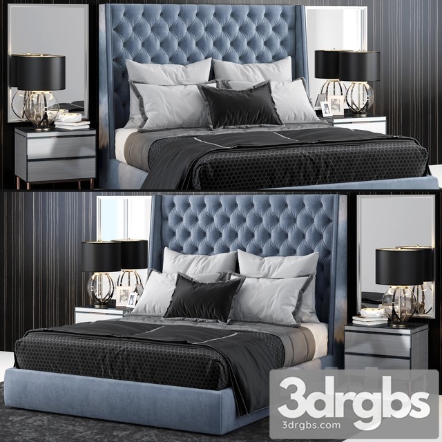 Sandringham Velvet Upholstered 3dsmax Download - thumbnail 1