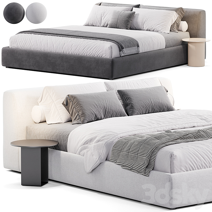 Sava bed by Como Casa 3DS Max Model - thumbnail 1