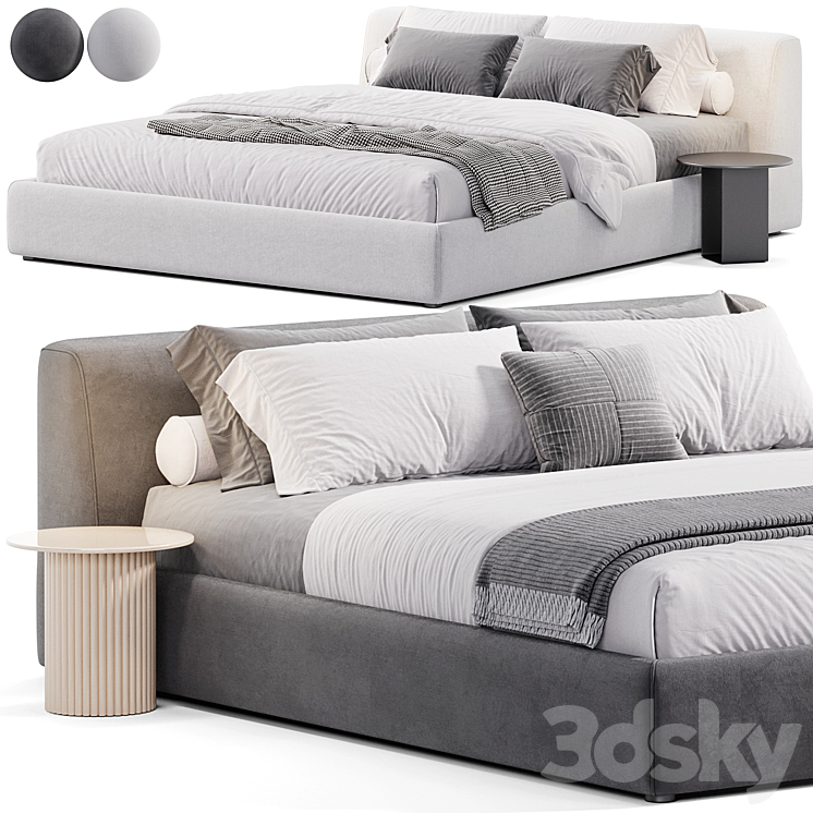 Sava bed by Como Casa 3DS Max Model - thumbnail 2