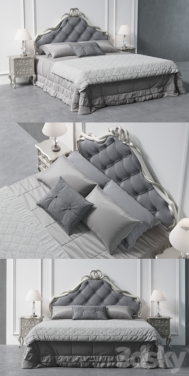 Savio Firmino Bed 1958 3DSMax File - thumbnail 2