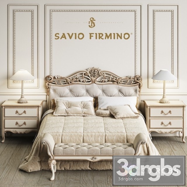 Savio Firmino Classic Bed 3dsmax Download - thumbnail 1