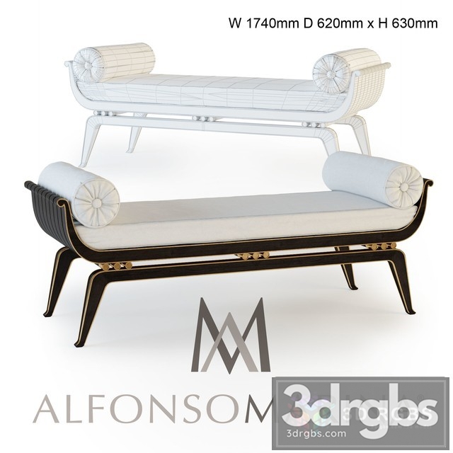 Sawa Alfonso Marina Ebanista Millau Bench 3dsmax Download - thumbnail 1