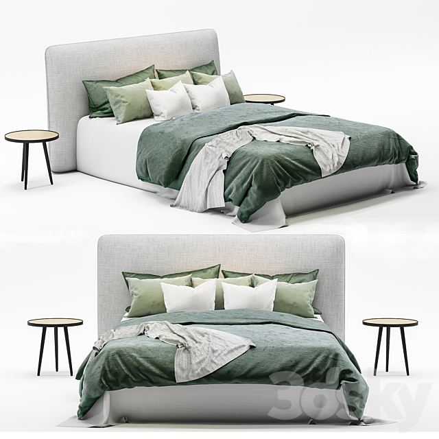 Scandinavian Bed 01 3DSMax File - thumbnail 1