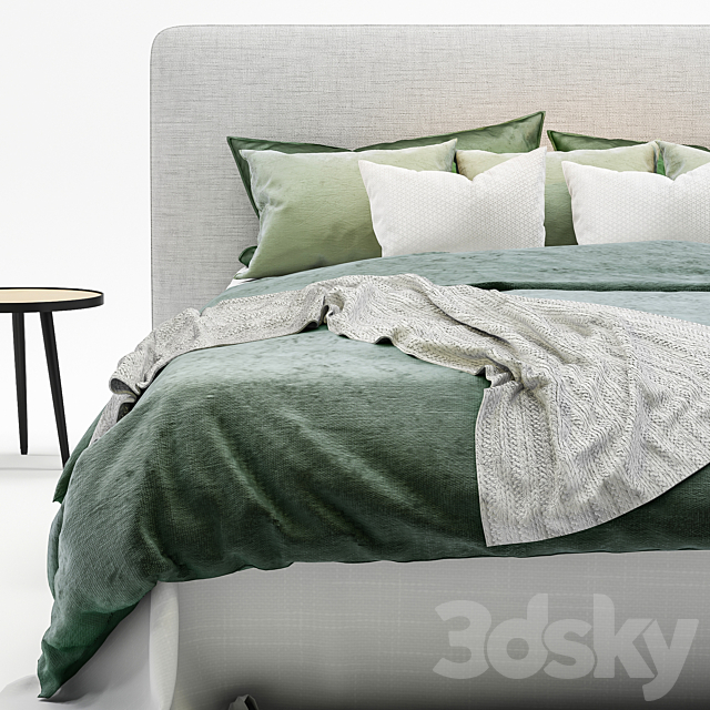 Scandinavian Bed 01 3DSMax File - thumbnail 2