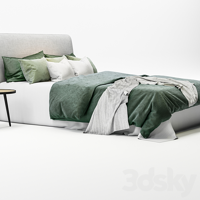 Scandinavian Bed 01 3DSMax File - thumbnail 3